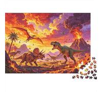 Jurassic Period Puzzle 1000 pezzi Carta riciclata Dinosaur Extinction Puzzles for Anziani Gioco educativo Antistress Relieve Senile Dementia Regalo 70x50cm/1000pcs