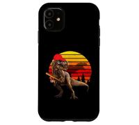 Jurassic T Rex Baseball Retro Vintage World Divertente Dinosauro Custodia per iPhone 11