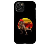 Jurassic T Rex Baseball Retro Vintage World Divertente Dinosauro Custodia per iPhone 11 Pro