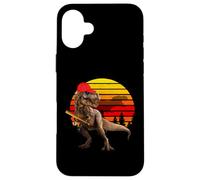 Jurassic T Rex Baseball Retro Vintage World Divertente Dinosauro Custodia per iPhone 16 Plus