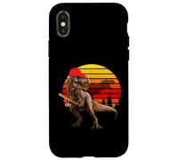 Jurassic T Rex Baseball Retro Vintage World Divertente Dinosauro Custodia per iPhone X/XS