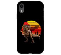 Jurassic T Rex Baseball Retro Vintage World Divertente Dinosauro Custodia per iPhone XR