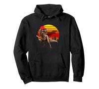 Jurassic T Rex Baseball Retro Vintage World Divertente Dinosauro Felpa con Cappuccio