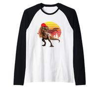 Jurassic T Rex Baseball Retro Vintage World Divertente Dinosauro Maglia con Maniche Raglan