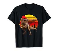 Jurassic T Rex Baseball Retro Vintage World Divertente Dinosauro Maglietta