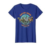 Jurassic World: Camp Cretaceous Raptor Squad Run with Us Maglietta, Donna, Blu Reale, M