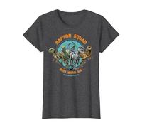 Jurassic World: Camp Cretaceous Raptor Squad Run with Us Maglietta, Donna, Grigio Scuro, 3XL
