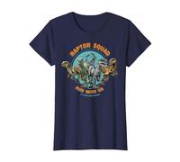 Jurassic World: Camp Cretaceous Raptor Squad Run with Us Maglietta, Donna, Navy, XXL