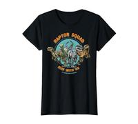Jurassic World: Camp Cretaceous Raptor Squad Run with Us Maglietta, Donna, Nero, 3XL