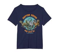 Jurassic World: Camp Cretaceous Raptor Squad Run with Us Maglietta, Donna Plus-Size, Navy, 5X