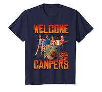 Jurassic World: Camp Cretaceous Welcome Campers Group Maglietta, Bambini, Navy, 8 Anni