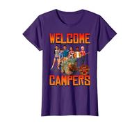 Jurassic World: Camp Cretaceous Welcome Campers Group Maglietta, Donna, Viola, XL