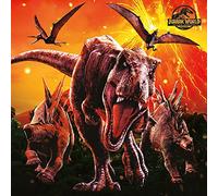 Jurassic World Canvas Wall Art, Multicolore, 40 x 40 x 3.2 cm