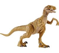 Jurassic World - Colpo Selvaggio Velociraptor Arancione Snodato, Giocattolo per Bambini 4+Anni, HBX32