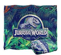 Jurassic World, coperta super morbida al tatto con logo, con licenza ufficiale, 152 x 127 cm, 50" x 60"