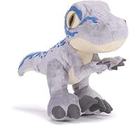 Jurassic World - Dinosauro Velociraptor di Peluche, 25 cm, Colore: Blu