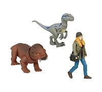 Jurassic World Dominion Human & Dino Pack Maisie & Velociraptor Beta e accessori, statuette autentiche, articolazioni mobili, dai 4 anni