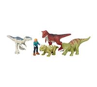 Jurassic World Dominion Mini Action Figure, set 5 giocattoli ispirati al film, personaggi che si reggono in piedi da soli, dettagli autentici, regalo da collezione e giocattolo, bambini 3+ Anni, GWP72