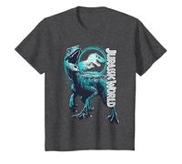 Jurassic World: Fallen Kingdom Raptor Blue Logo Maglietta, Bambini, Grigio Scuro, 2 Anni