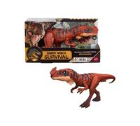 Mattel Jurassic World - Afrovenator Ruggito Selvaggio, dinosauro snodabile con mandibola multidirezionale, mossa d'attacco e suoni inclusi, giocattolo per bambini, 4+ anni, JKL76