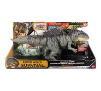 Mattel Jurassic World - Giganotosauro Fauci Colossali, dinosauro lungo 70+ cm con attacco multidirezionale e ruggiti feroci, controlla le spine sul dorso per sferrare la mossa, JKG93