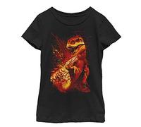 Jurassic World Girl's Little, Big Fight T-Shirt, Black, X-Small