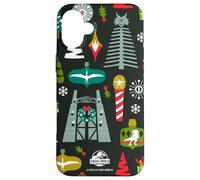 Jurassic World Holiday Icons All-Over Print Custodia per iPhone 16 Plus