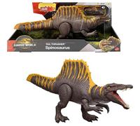 MATTEL JURASSIC WORLD LA RINASCITA - SPINOSAURO CODA LETALE, DINOSAURO SNODATO CON DUE MOSSE D'ATTACCO E RUGGITO SONORO