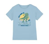 Jurassic World My Dad Is Rawrsome Maglietta T-Rex Bambini (TV26361)