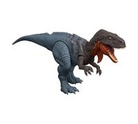 Mattel Jurassic World La Rinascita Abelisauro Ruggito Selvaggio, dinosauro giocattolo con morso multidirezionale azionato con la coda e suoni, snodato, gioco digitale, JGB91