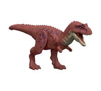 Mattel Jurassic World La Rinascita - Aucasaurus Ruggito Selvaggio, dinosauro giocattolo con movimento della bocca multidirezionale azionato con la coda e suoni, snodato, gioco digitale, JGB88