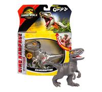 Jurassic World Rebirth Dino Rampage Heroes of Goo Jit Zu Velociraptor, super morbido ed elastico, con mascelle Chomping Action Rampage e un unico riempimento GOO, 3 da collezionare