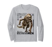 Jurassic World Rebirth Distortus Rex Ingen Species File Maglia a Manica