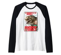 Jurassic World Rebirth Distortus Rex Worst of The Worst Maglia con Maniche Raglan