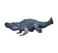 Mattel Jurassic World La Rinascita -Predatori Giganti Purussaurus, specie di dinosauro giocattolo di grandi dimensioni, 2 attacchi furiosi, gioco digitale, JGB94