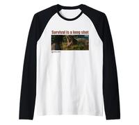 Jurassic World Rebirth Survival Is A Long Shot T-Rex Frame Maglia con Maniche Raglan