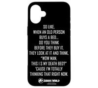Jurassic World Rebirth Xavier Dobbs Death Bed Quote Custodia per iPhone 16 Plus