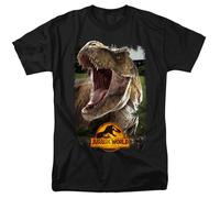 Jurassic World - Rex Beauty Shot - T-Shirt Noir Maniche Corte Unisex