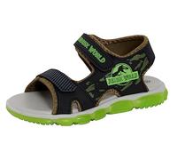 Jurassic World Sandali sportivi da bambino, con dinosauro, punta aperta, facili da montare, estivi, per bambini