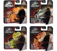 Jurassic World Snap Squad Attitudes - Set di 4 statuine di Spinosaurus, Mosasaurus, Tyrannosaurus Rex, Stegosaurus