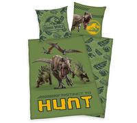 Klaus Herding GmbH Jurassic World T-Rex - Set di biancheria da letto con dinosauro, 135 x 200 cm