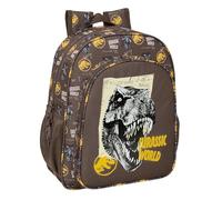 JURASSIC WORLD - Zaino scuola per bambini, adattabile a carrozzina, ideale per bambini in età scolastica, comodo e versatile, qualità e resistenza, 32 x 12 x 38 cm