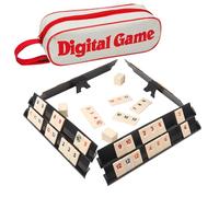 JurciCat 106 Pezzi Minni Con 4 Rastrelliere Gioco di Ramino Classico Con Custodia Portatile Set Da Viaggio Per La Famiglia Giochi Da Tavolo Classici Per Viaggiare e Andare