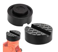 JurciCat 2 Pezzi Tampone In Gomma Cric Per Auto Cuscino In Gomma Universale Cric Auto Con Scanalatura e Superficie Antiscivolo Per Tutte Le Auto Fino a 5 Tonnellate(Nero)
