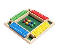 JurciCat Shut the box dadi da gioco 2-4 giocatori 8 dadi legno adulti e bambini gioco da tavolo Giochi di matematica Ideale per aule scolastiche feste in casa o pub