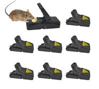 JurciCat Trappole per topi Set di 8 Riutilizzabile Trappola topi Trappola ad impatto Trappola professionale per topi Trappola per topi per casa e giardino