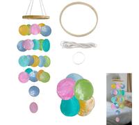 JURENEE Kit di Materiale per Wind Chimes, Campanello Vento Conchiglia Esterni, Scacciapensieri da Esterno, Materiali Creativi Fatti a Mano, Montaggio Fai da te, Adatto per la Stanza (Colorato)