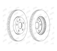 JURID 2x Disco Freno Ø321mm Frontale Ventilato per Opel Insignia A Caravan 2.0
