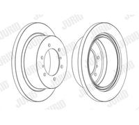 JURID 562380JC-1 Disco freno per MITSUBISHI