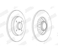 JURID 562937JC-1 Disco freno per PEUGEOT